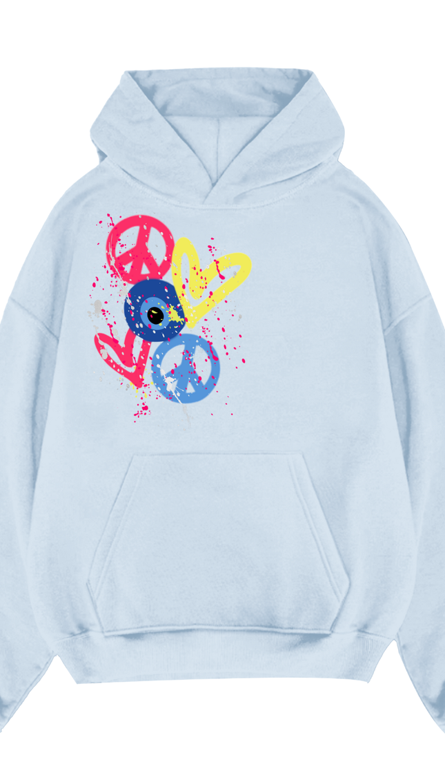Evil Eye, Peace, Heart Hoodie – image 8