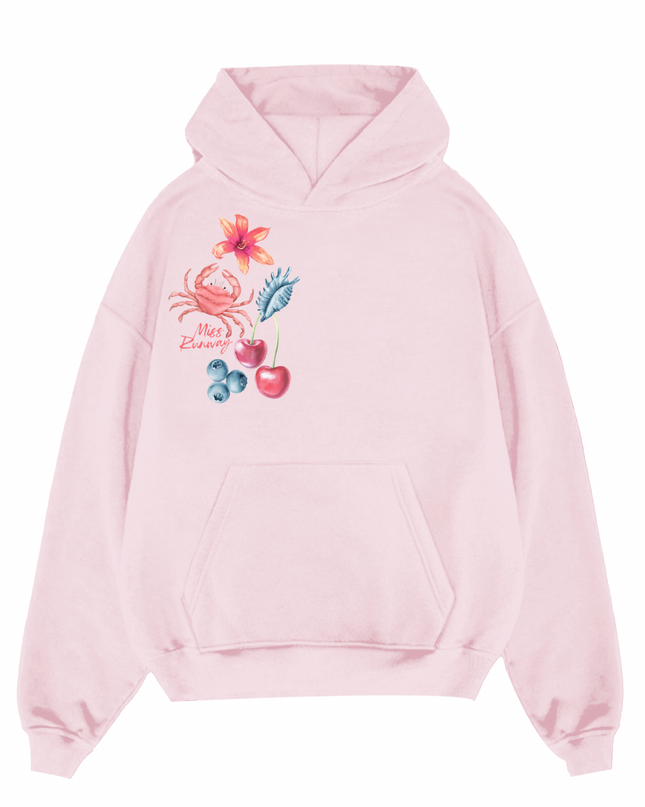 Peachy Summer Printed Hoodie Kids