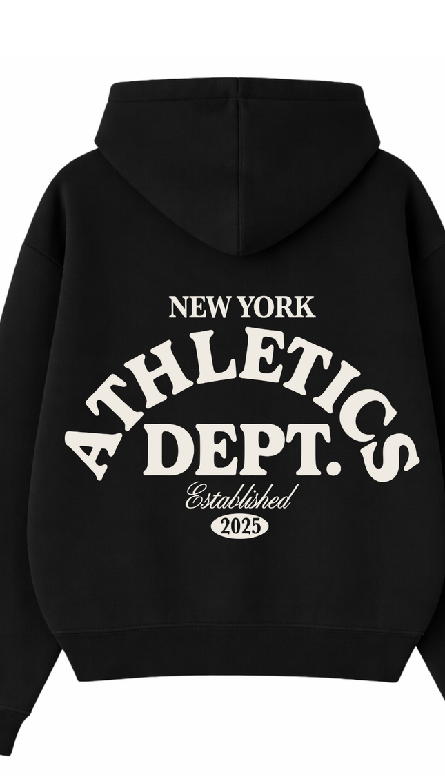 New York Athletics Dept 25 Hoodie – adult printed hoodie by Miss Runway