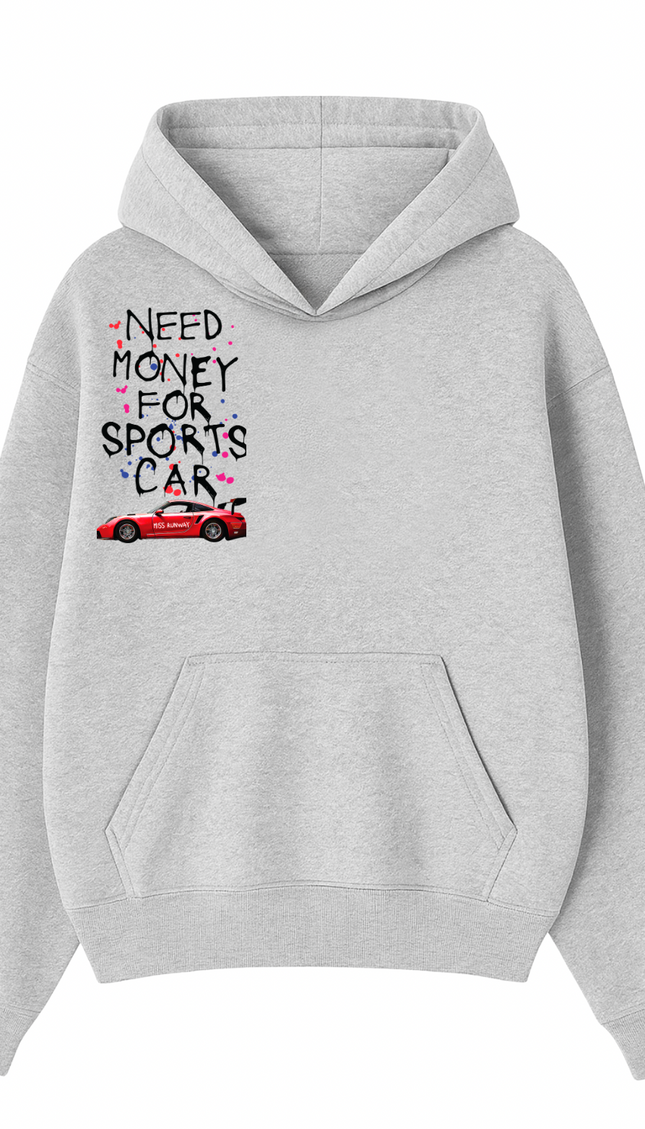 Need Money For Sports Car Red Hoodie – image 4