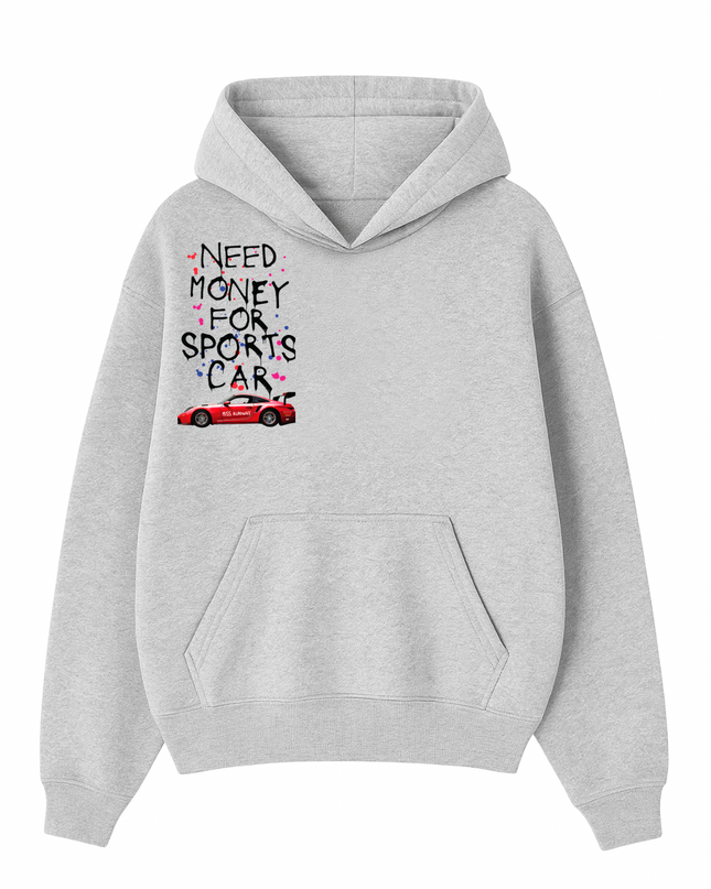 Need Money For Sports Car Red Hoodie Kids