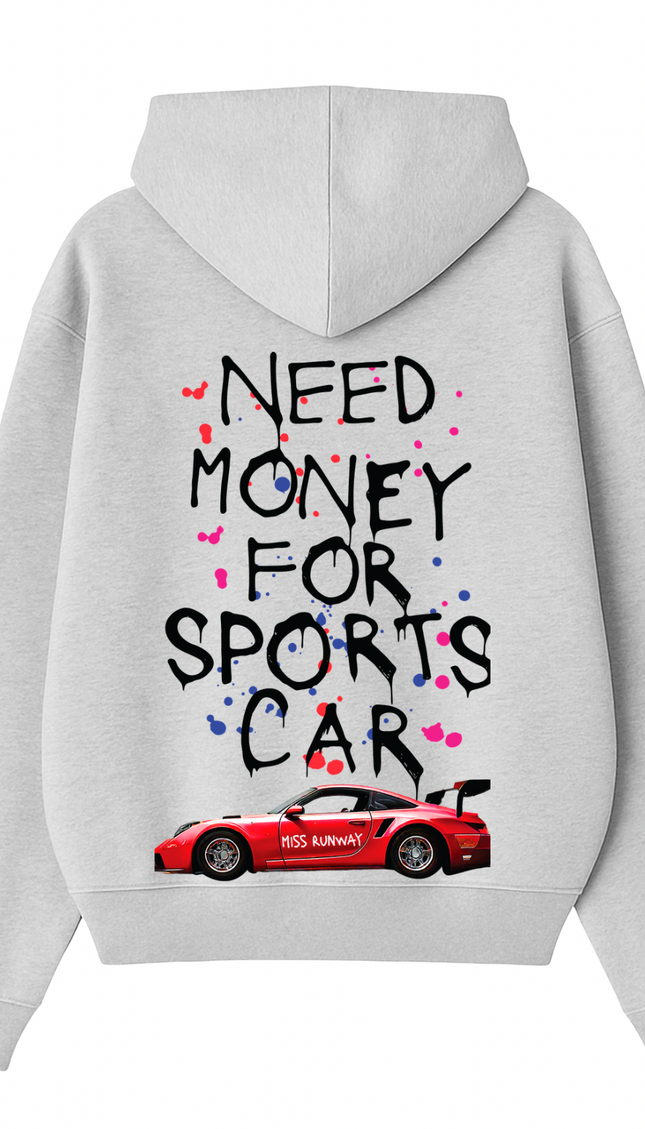 Need Money For Sports Car Red Hoodie – additional view