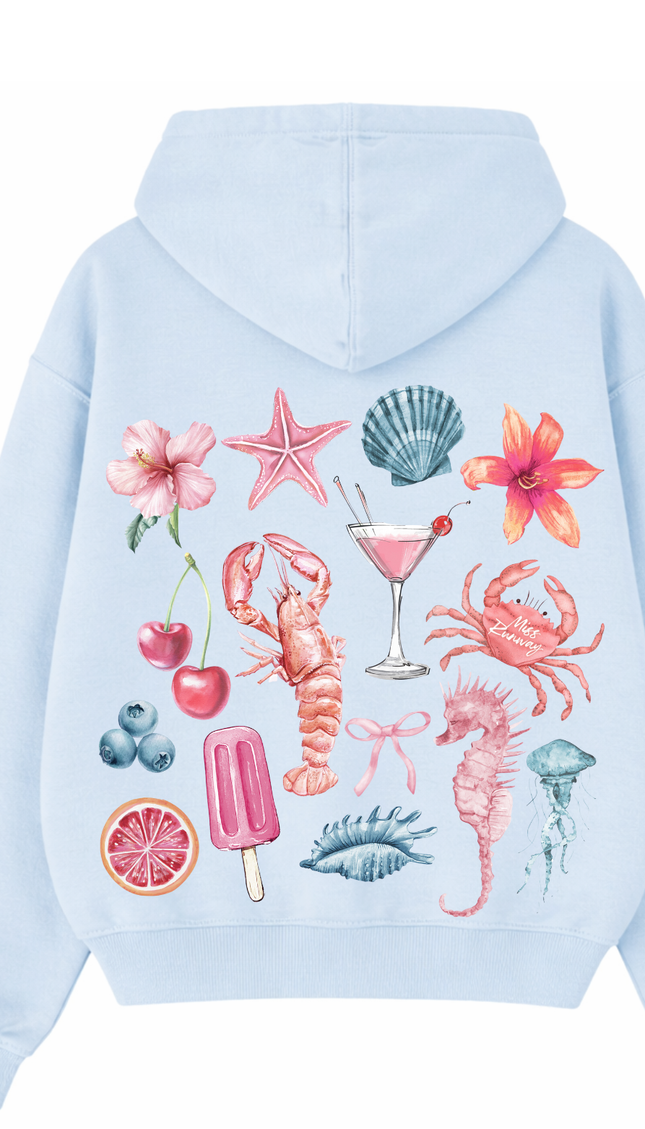 Peachy Summer Printed Hoodie – image 9