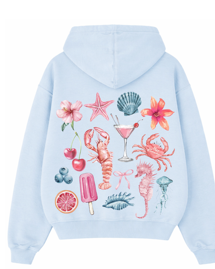 Peachy Summer Printed Hoodie