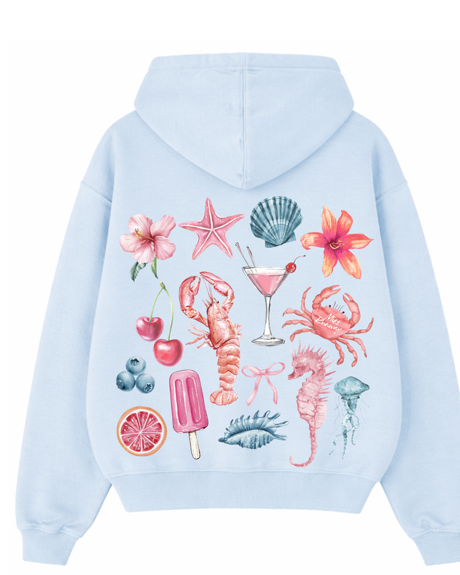 Peachy Summer Printed Hoodie Kids