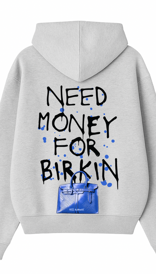 Need Money For Bags Royal Blue Hoodie – additional view