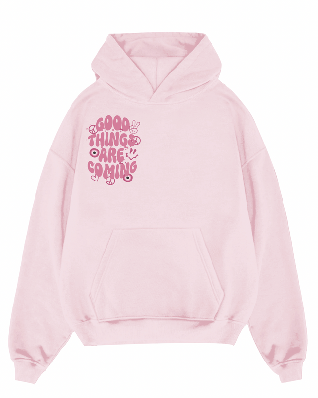 Good Things Are Coming Printed Hoodie Kids