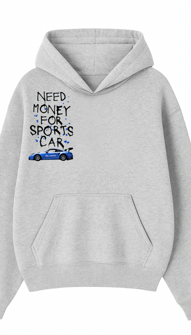 Need Money For Sports Car Royal Blue Hoodie – image 4