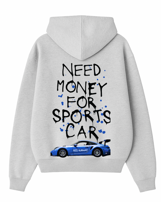 Need Money For Sports Car Royal Blue Hoodie Kids