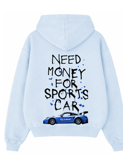 Need Money For Sports Car Royal Blue Hoodie Adults
