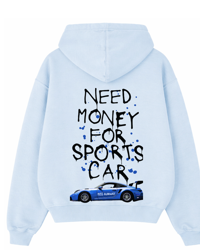 Need Money For Sports Car Royal Blue Hoodie Kids