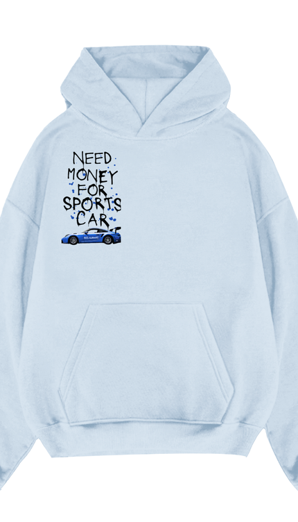Need Money For Sports Car Royal Blue Hoodie – image 8