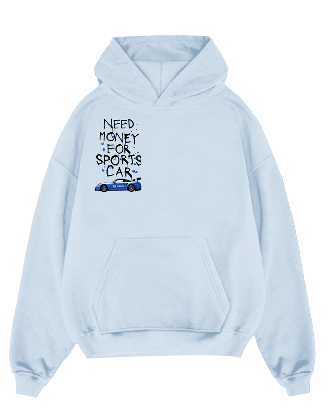 Need Money For Sports Car Royal Blue Hoodie Kids