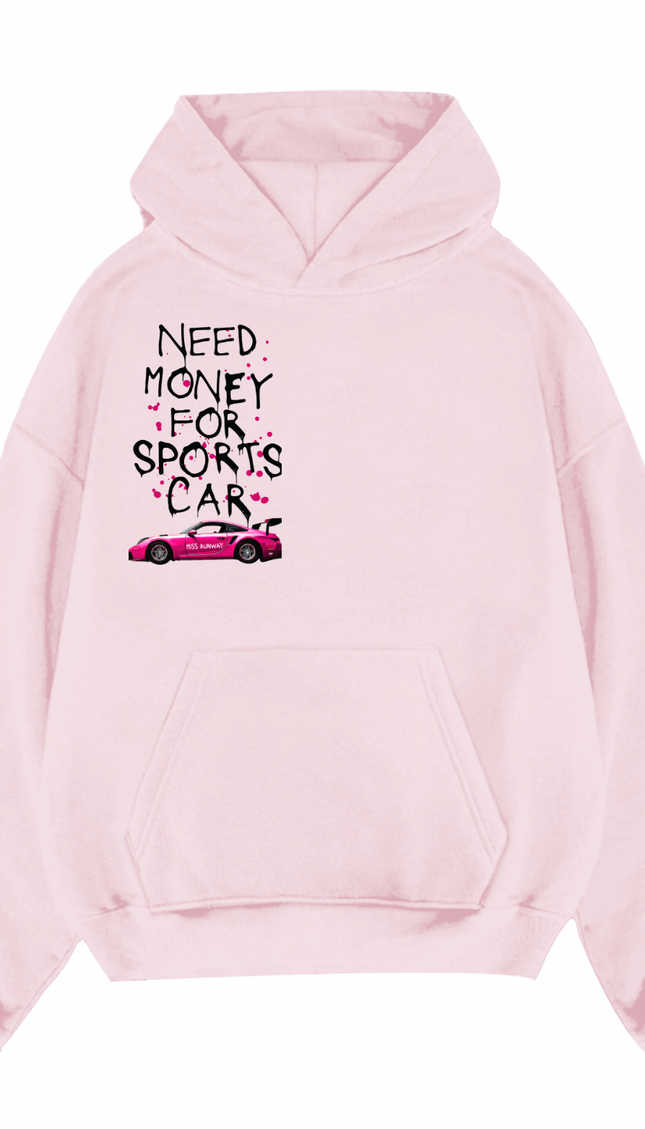 Need Money For Sports Car Pink Hoodie – image 8