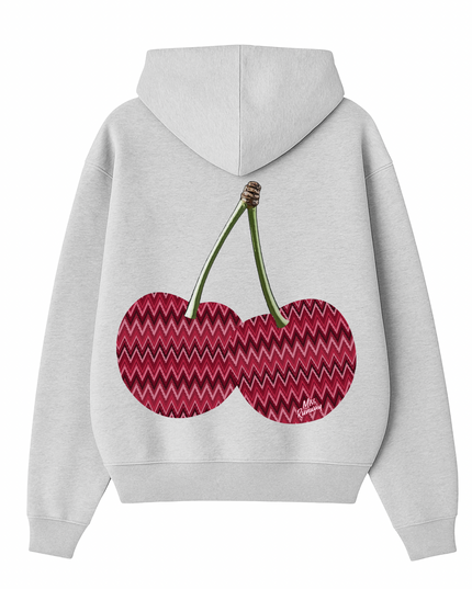 Zig Zag Cherry Printed Hoodie