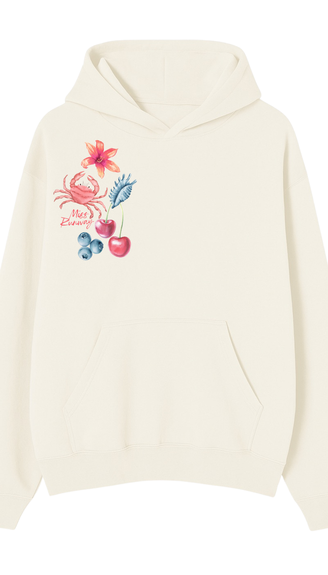 Peachy Summer Printed Hoodie by Miss Runway – image 2