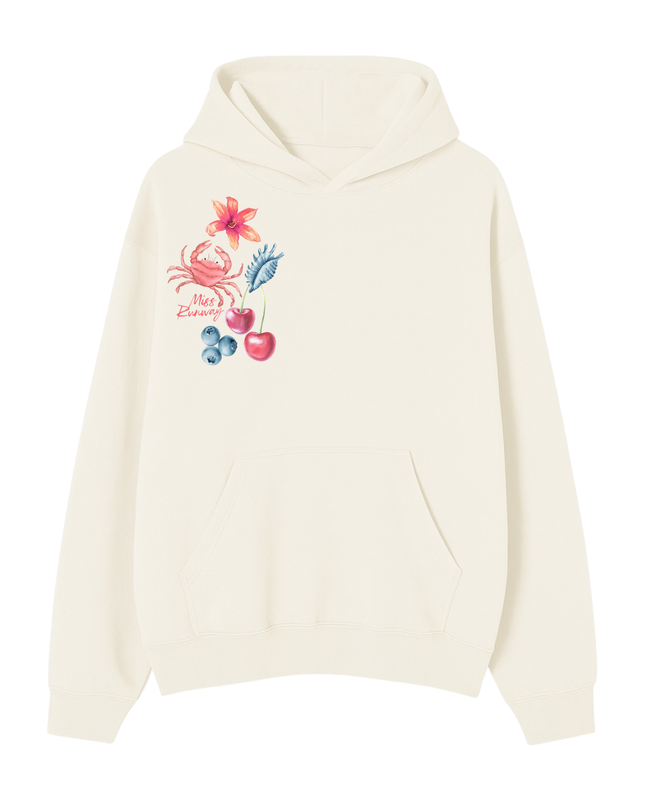 Peachy Summer Printed Hoodie