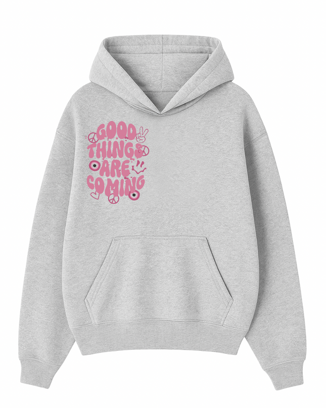 Good Things Are Coming Printed Hoodie Kids