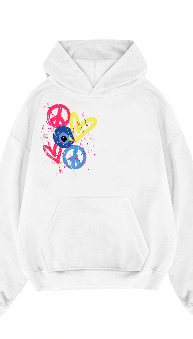 Evil Eye, Peace, Heart Hoodie – image 6