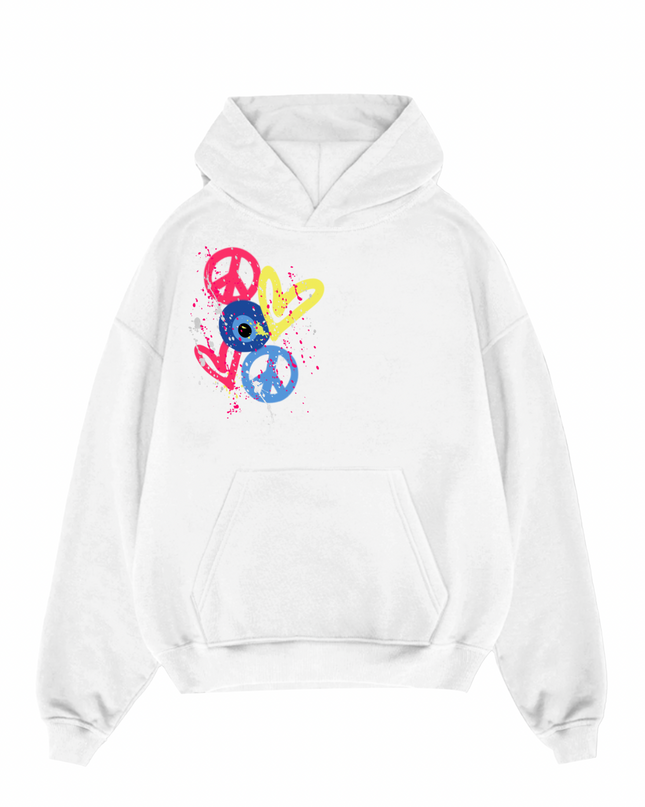 Evil Eye, Peace, Heart Hoodie Kids