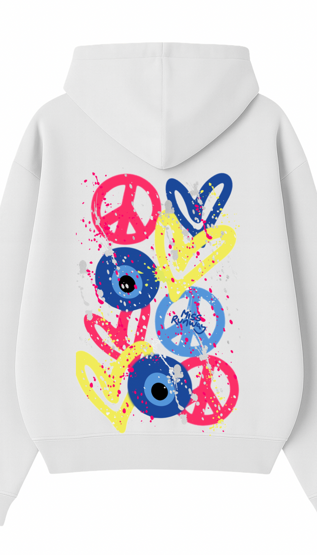 Evil Eye, Peace, Heart Hoodie – image 5