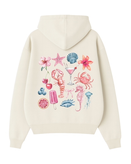 Peachy Summer Printed Hoodie