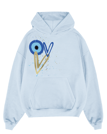11:11 Gold Heart Evil Eye Heart Hoodie