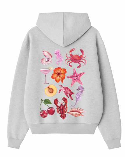 Cherry Lobster Printed Hoodie