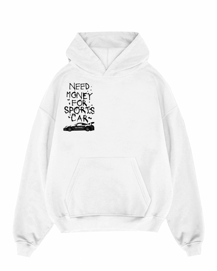 Need Money For Sports Car Black Hoodie Adults