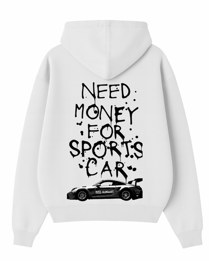 Need Money For Sports Car Black Hoodie Adults