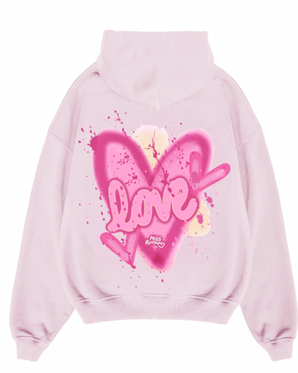 Love, Heart Printed Hoodie