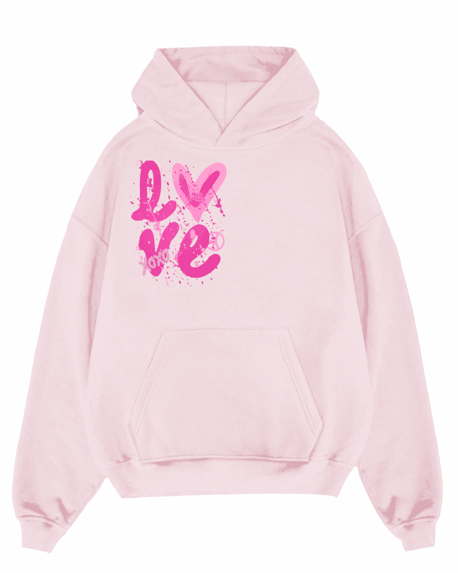 Love Printed Hoodie Kids