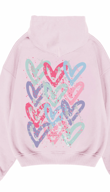 Multi Colour Heart Printed Hoodie – image 5
