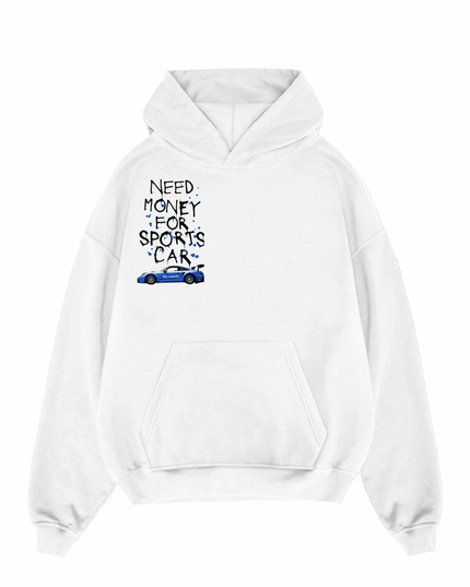 Need Money For Sports Car Royal Blue Hoodie Adults