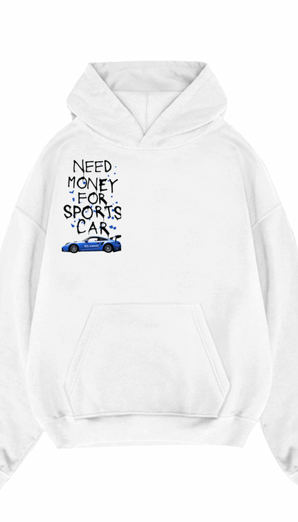 Need Money For Sports Car Royal Blue Hoodie – image 6