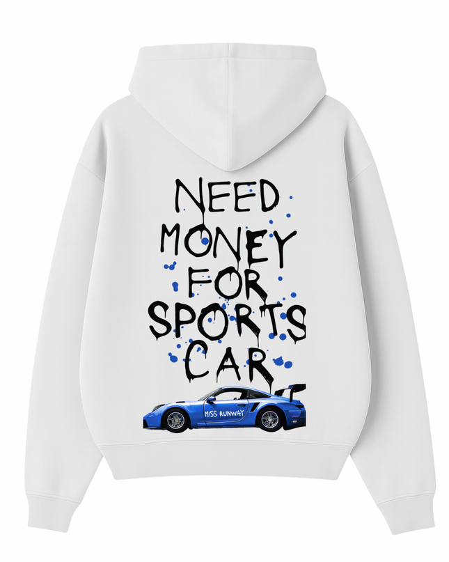 Need Money For Sports Car Royal Blue Hoodie Kids