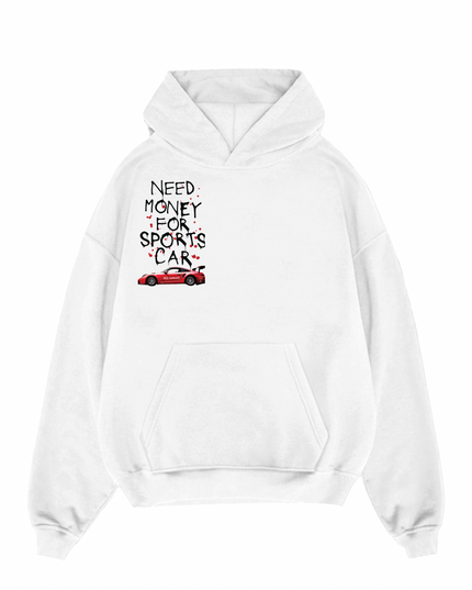 Need Money For Sports Car Red Hoodie Kids