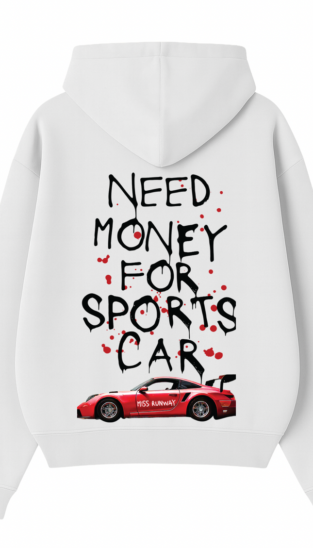 Need Money For Sports Car Red Hoodie – image 5