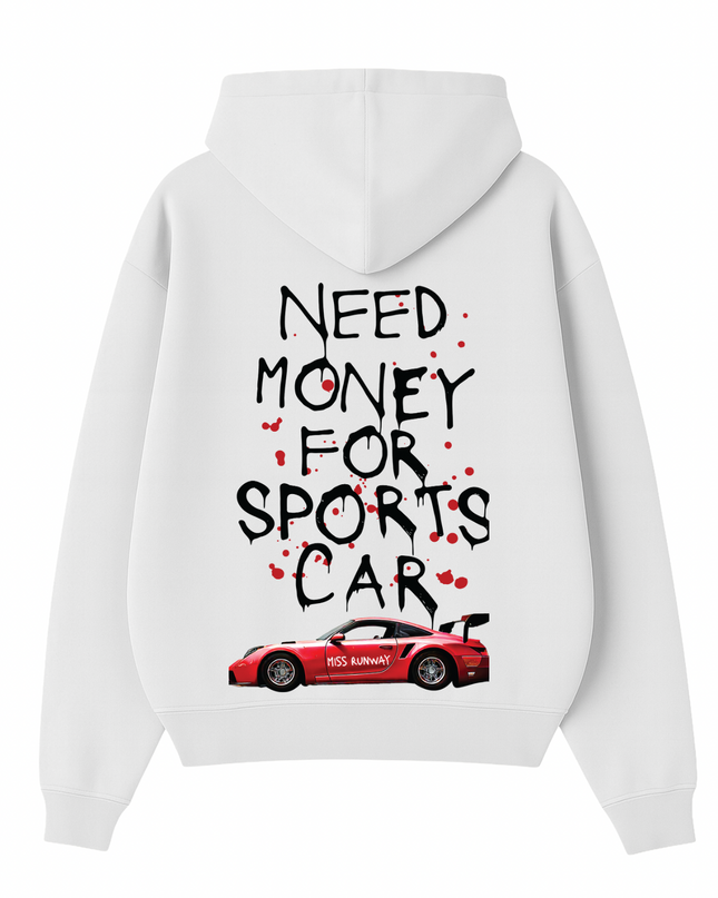 Need Money For Sports Car Red Hoodie Kids