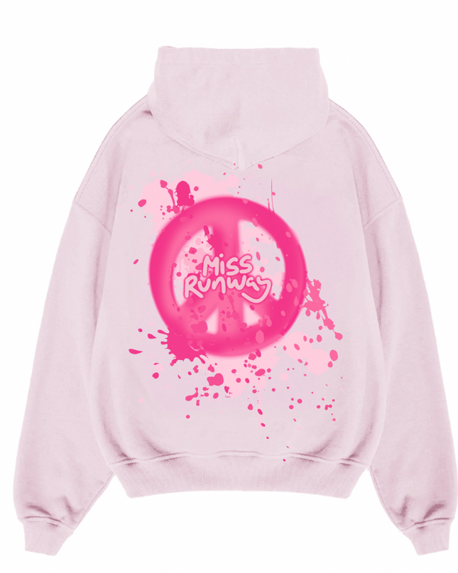Miss Runway Peace Printed Hoodie Kids