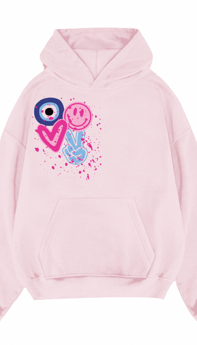 Evil Eye, Fingers, Smiley Hoodie – image 6