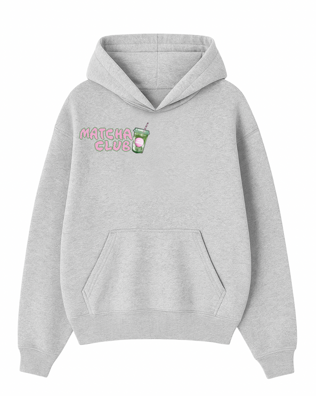 Lets Go For A Matcha Printed Hoodie Kids