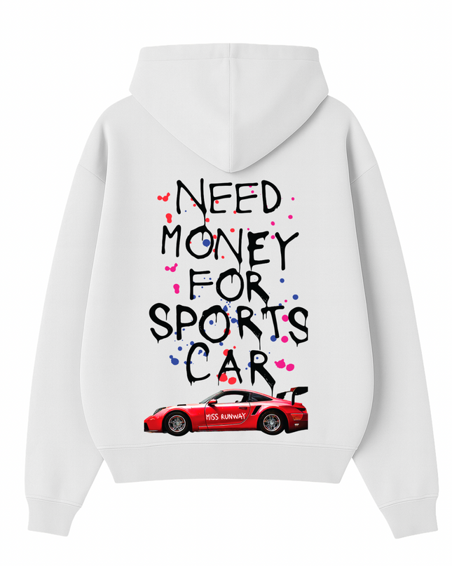 Need Money For Sports Car Multicoloured Hoodie Kids