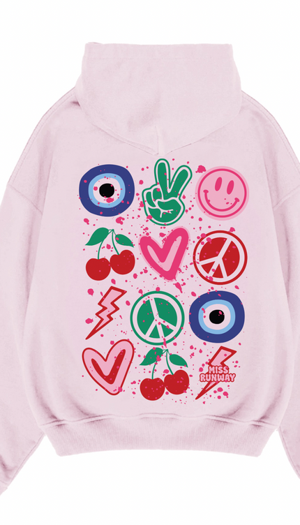 Evil Eye, Cherry, Smiley Hoodie – image 7