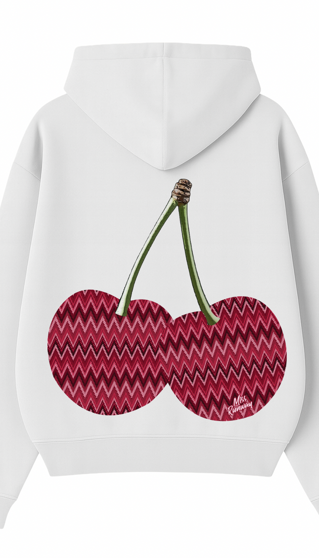Zig Zag Cherry Printed Hoodie – image 5