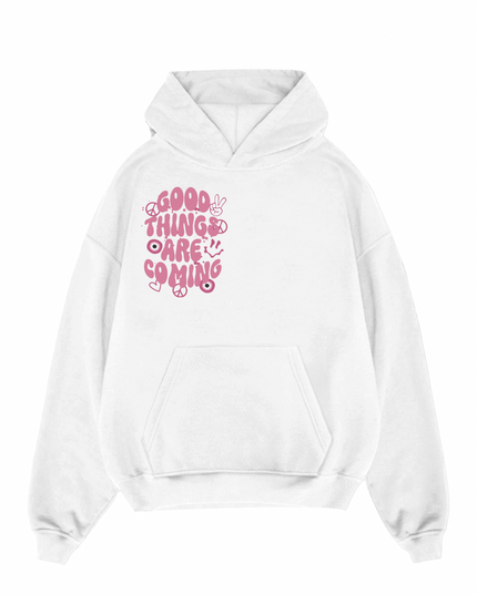 Good Things Are Coming Printed Hoodie