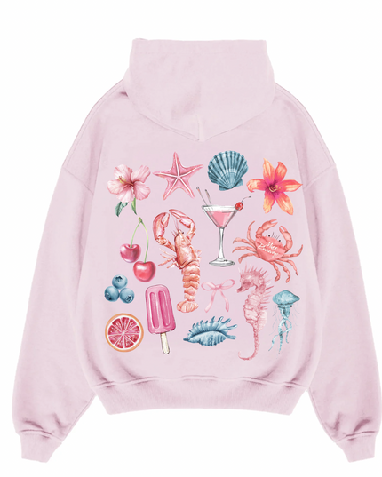 Peachy Summer Printed Hoodie