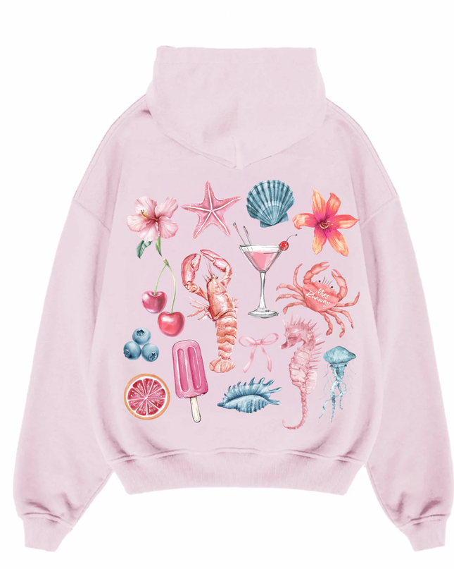 Peachy Summer Printed Hoodie Kids