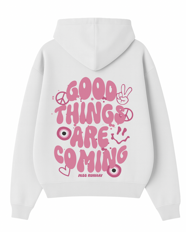 Good Things Are Coming Printed Hoodie Kids