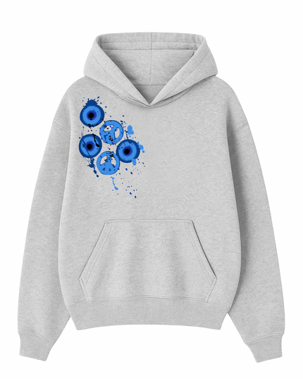 Peace, Evil Eyes Printed Hoodie